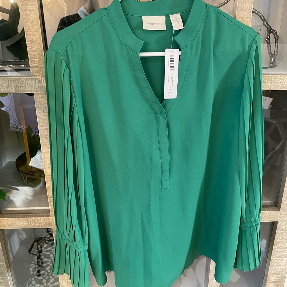 Chico’s Green Blouse